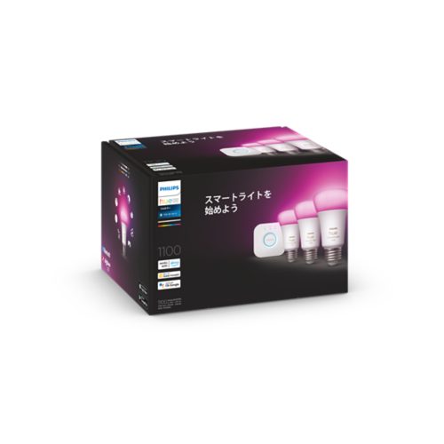 Hue スターター キット: E26 LED 電球 フルカラー 3 個 + Hue ブリッジ | Philips Hue JP