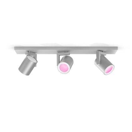 Hue White and Colour Ambiance Argenta triple spotlight