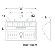 Dimension Drawing (without table) - BWS010 LED100/765