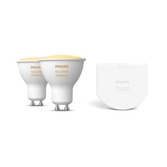 Philips HUE White, Ampoule LED connectée E27 EQ.75W DUO - Tecniba