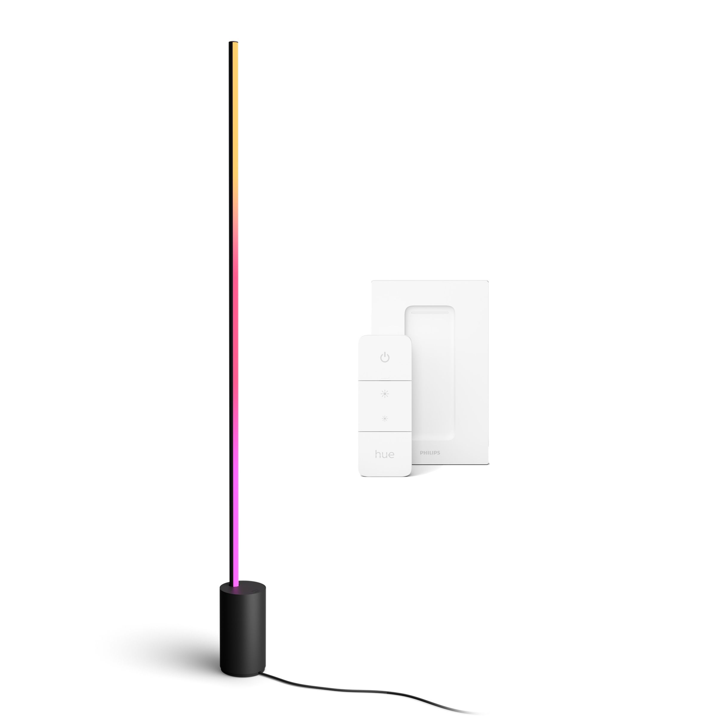 Philips Set: Gradient Signe Stehleuchte Schwarz + Dimmschalter