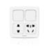 Switches & Sockets 2 Gang 1 Way Switch + 2 Sockets