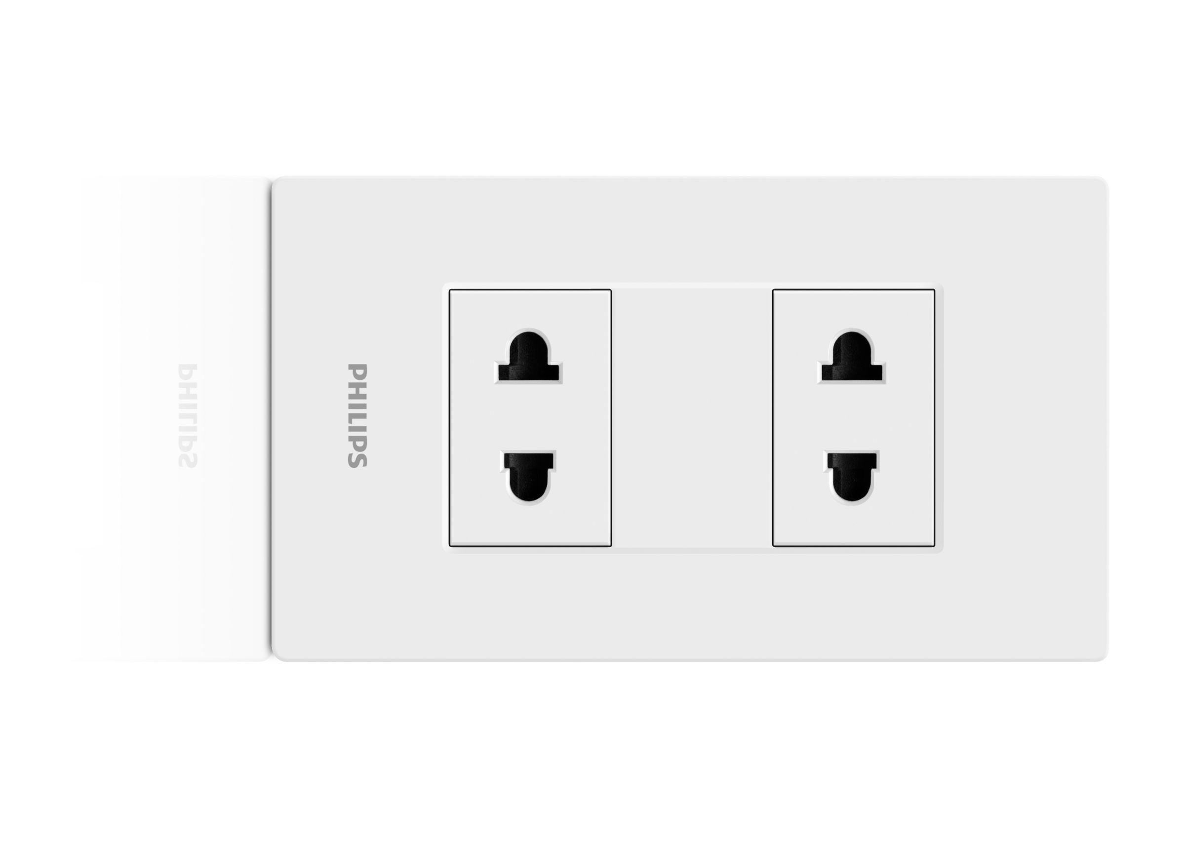 Switches & Sockets 2P US-EU Socket with Grid 8718699673949 | Philips