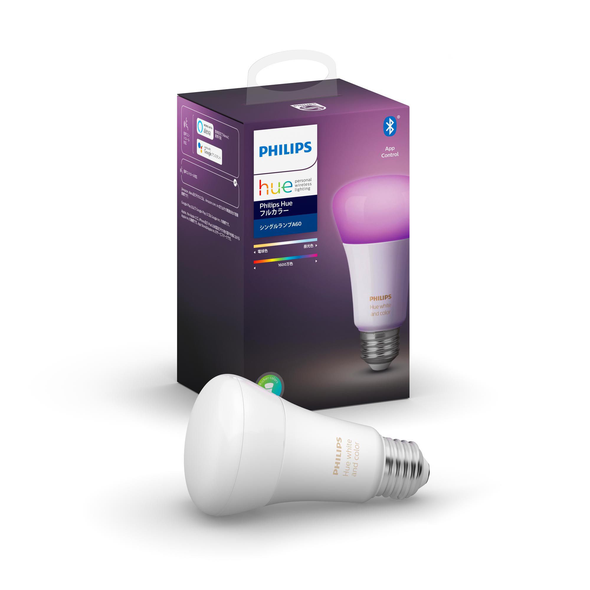 Hue 1 パック A60 E26 LED 電球 - フルカラー | Philips Hue JP