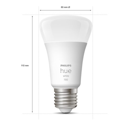 Philips Hue White Lampadina LED Smart, Bluetooh, Controllo Vocale E27, Luce  Bianca Calda, Dimmerabile, 9W : : Illuminazione