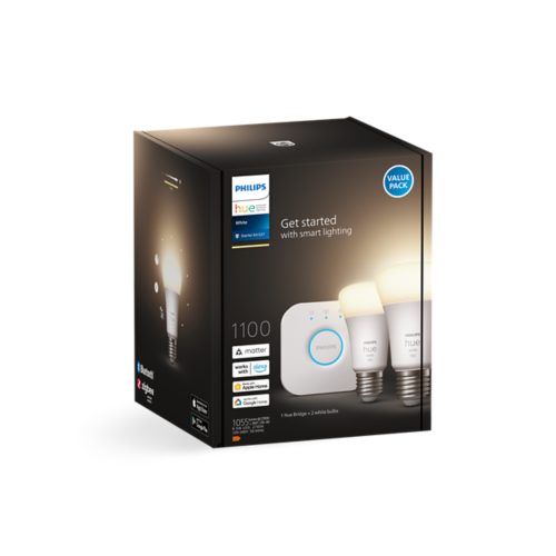 Philips Hue Kit de Inicio 2 Bombillas Inteligentes E27 (1100) +