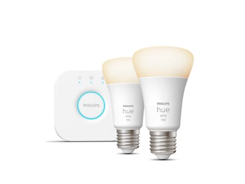 Hue White Kit de démarrage : 2 ampoules connectées E27 (1100)