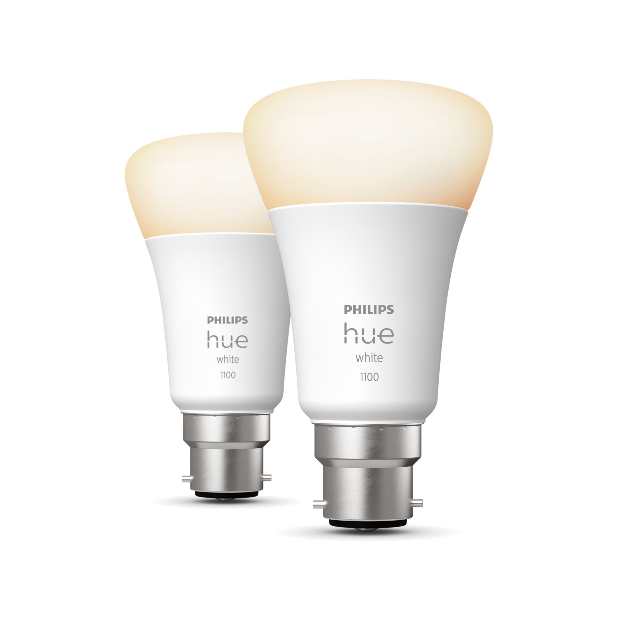 Hue 2-pack A60 B22 LED Bulb – White | Philips Hue UK