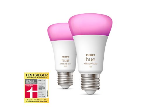 Hue White & Color Ambiance E27 - Smarte Lampe A60 Doppelpack - 1100