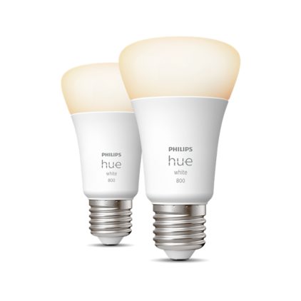 Hue White E27 - Smarte Lampe A60 Doppelpack - 800