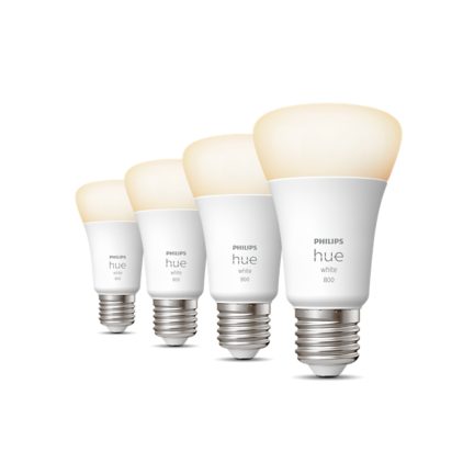 Hue White A60 - Ampoule connectée E27 - 800 (pack de 4)