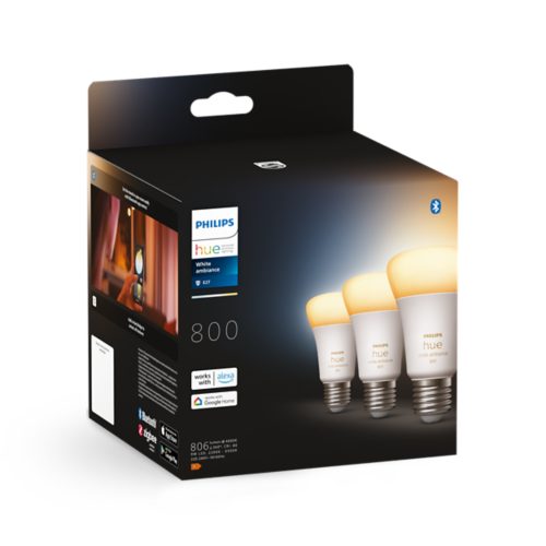 Philips Hue Gen 3 Smart Light E27 Color Ambiance 9W Bulb, Bluetooth &  Zigbee Compatible Hue Bridge Optional, Compatible with Alexa & Google  Assistant