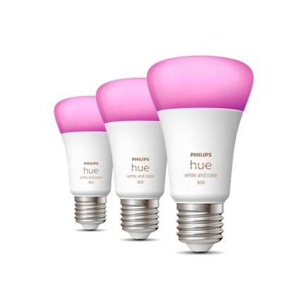 Hue White and Color Ambiance A60 - Ampoule connectée E27 - 800 (pack de 3)