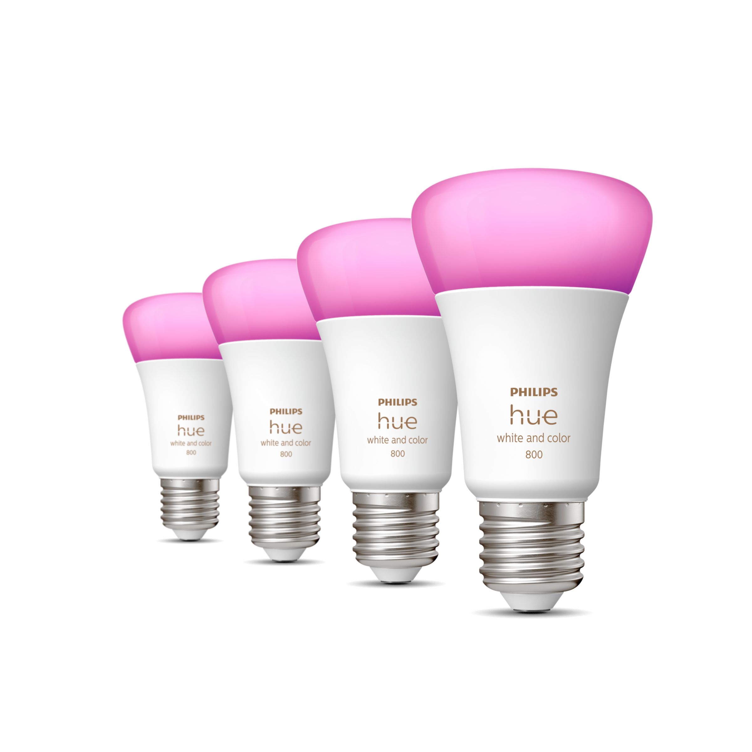 Philips Hue 4-pack E27 - White and color ambiance