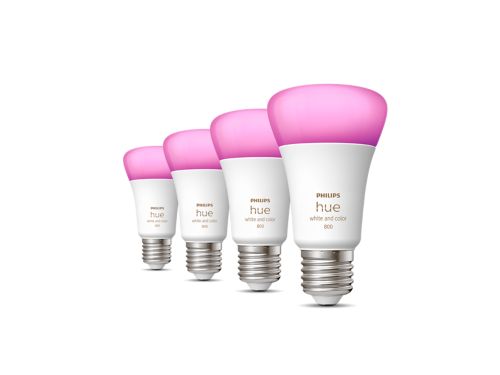 Hue White and Color Ambiance A60 - E27 slimme lamp - 800 (4-pack)