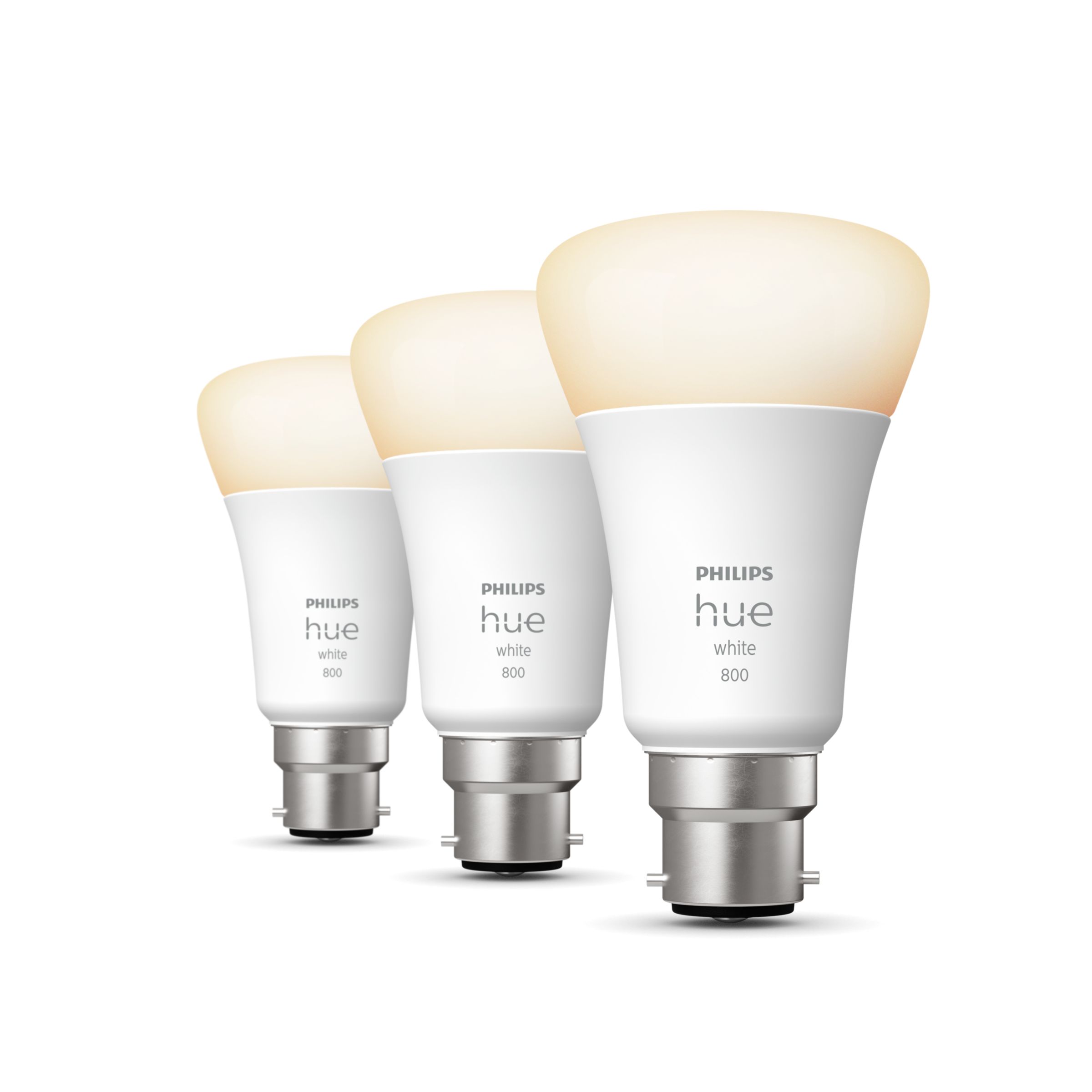 Hue 3-pack A60 B22 9W LED Bulbs – White | Philips Hue UK