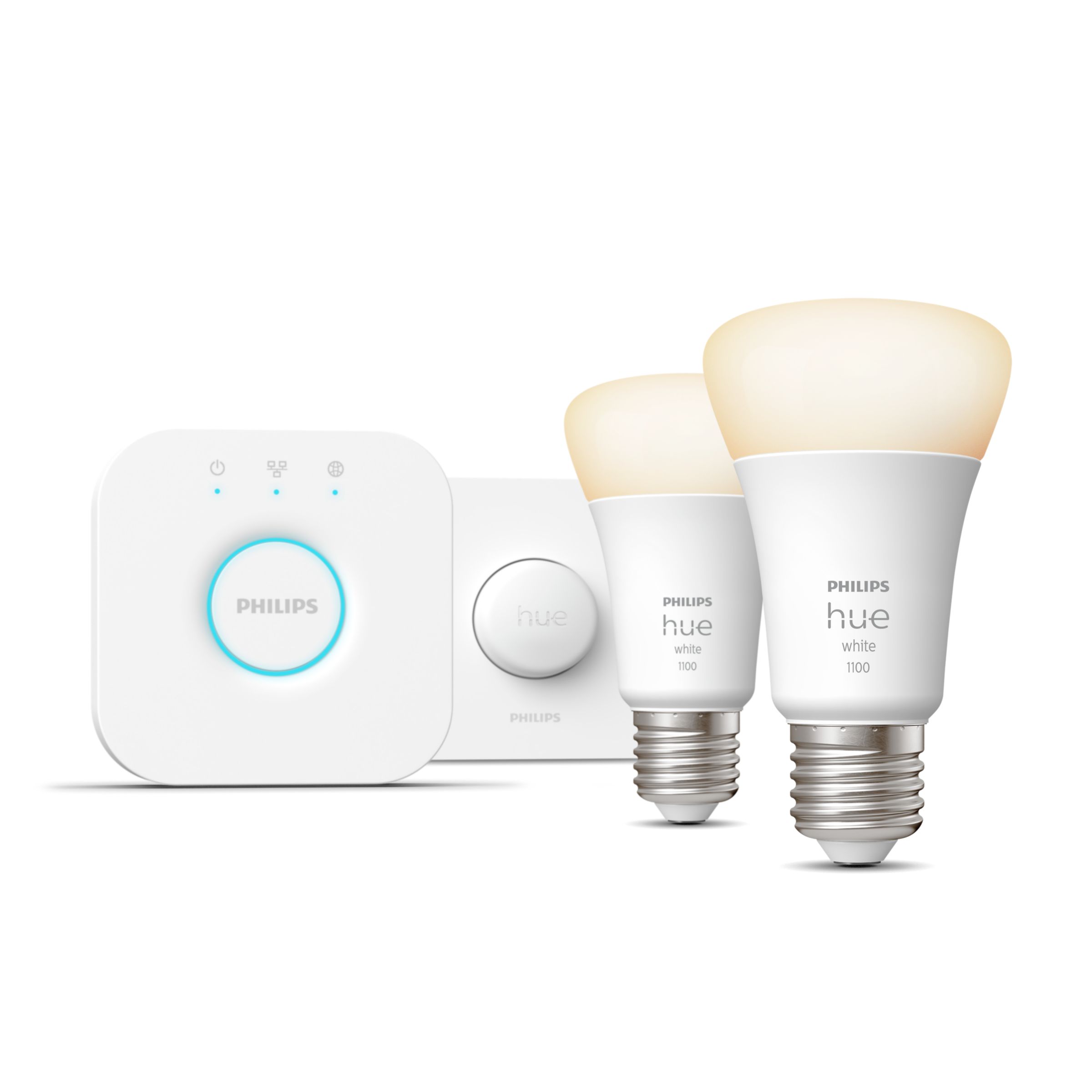 2 ampoules LED Philips Hue E27 9,5W blanc chaud à froid