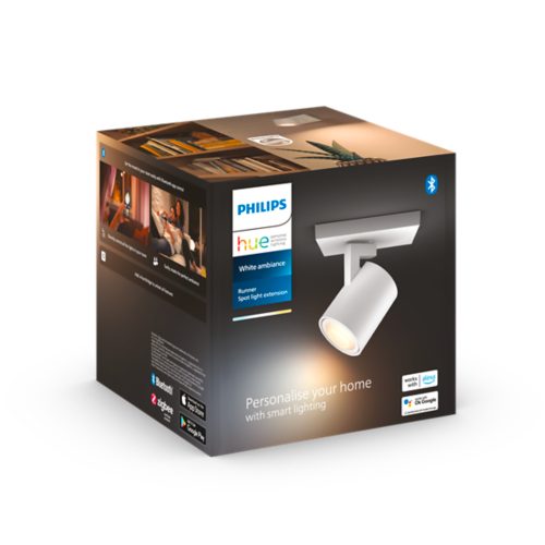 Philips Hue Spot LED Runner Blanc 2 ampoules avec interrupteur de variation