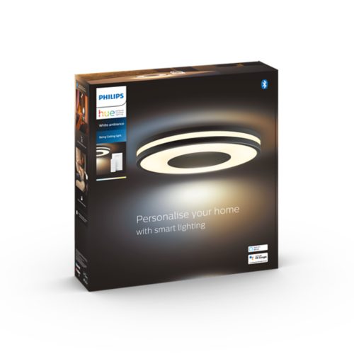 Philips Hue Plafonnier LED Being (27 W, Ø x h: 34.8 x 5.1 cm, noir