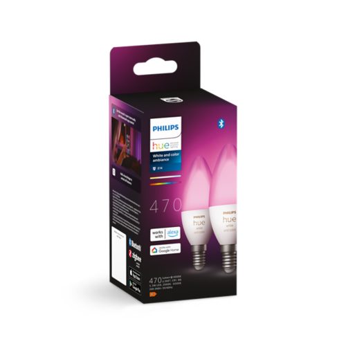 Philips Hue white and colour Ambiance LED-Bulb E14 5.3W, 2-pack  (929002294202) starting from £ 84.99 (2024)