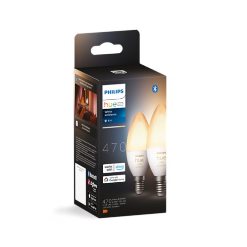 Philips Hue candle bulb White Ambiance 2x E14 5.2W