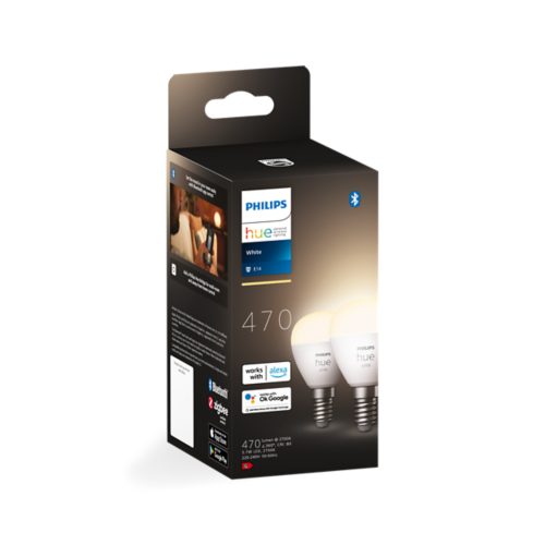 PHILIPS Hue White LED E14 candle/luster, 5.7 Watt double pack -  8719514356771