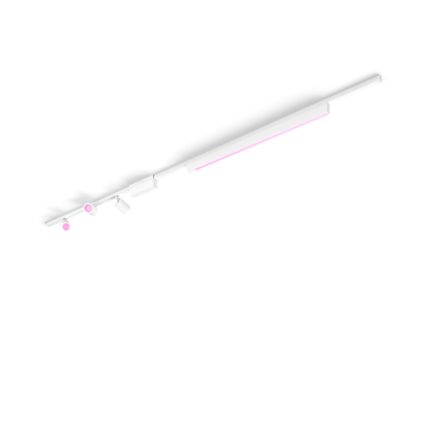 Hue White and Colour Ambiance Perifo straight ceiling base kit (3 spots, 1 light bar)