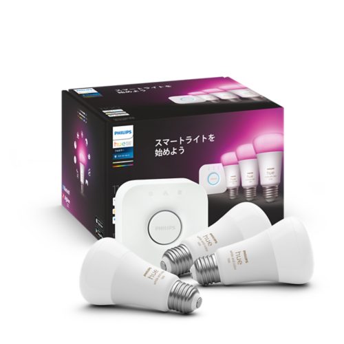 Hue スターター キット: E26 LED 電球 フルカラー 3 個 + Hue ブリッジ | Philips Hue JP