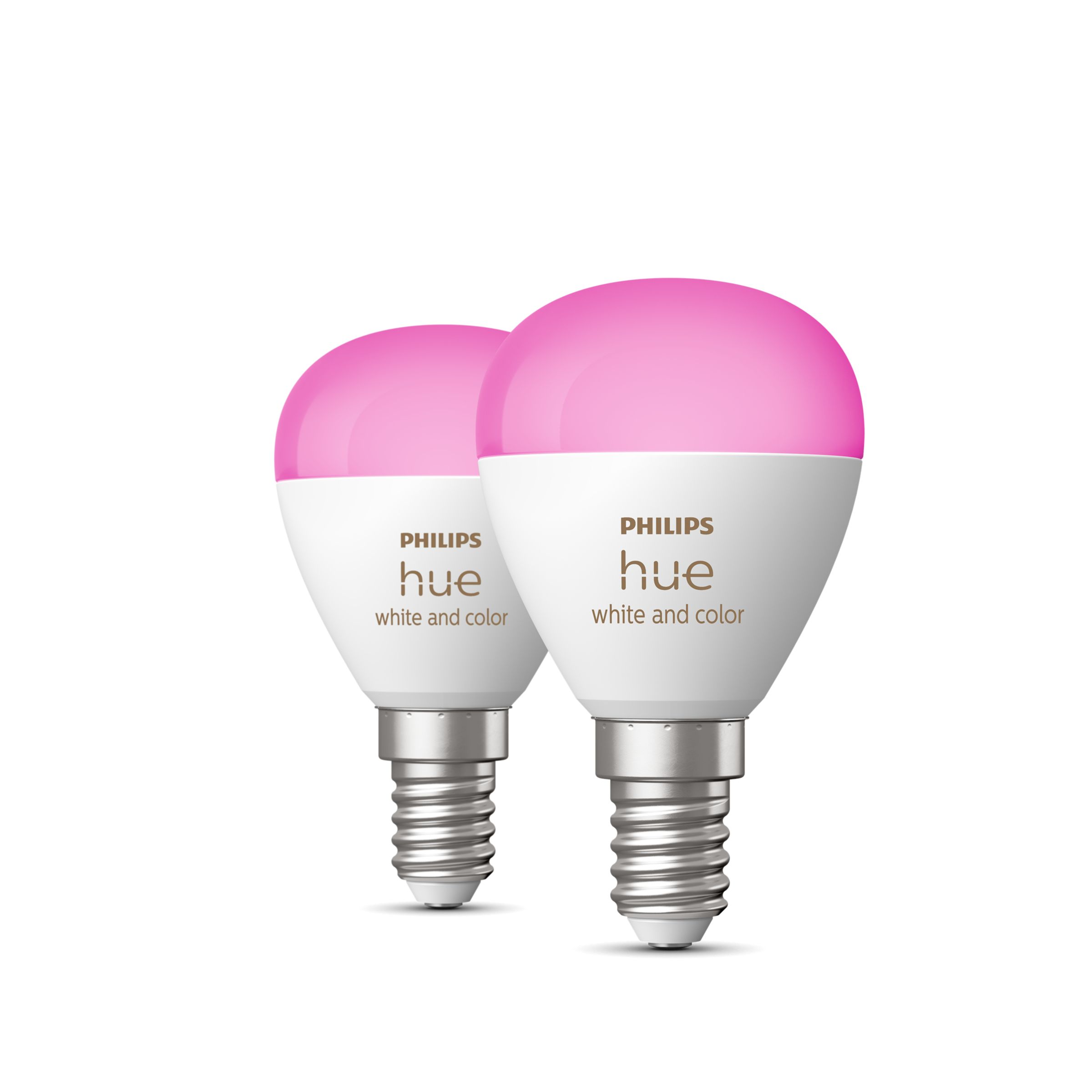 Philips Hue White and color ambiance Klotlampa – E14 smart ljuskälla – (2-pack)