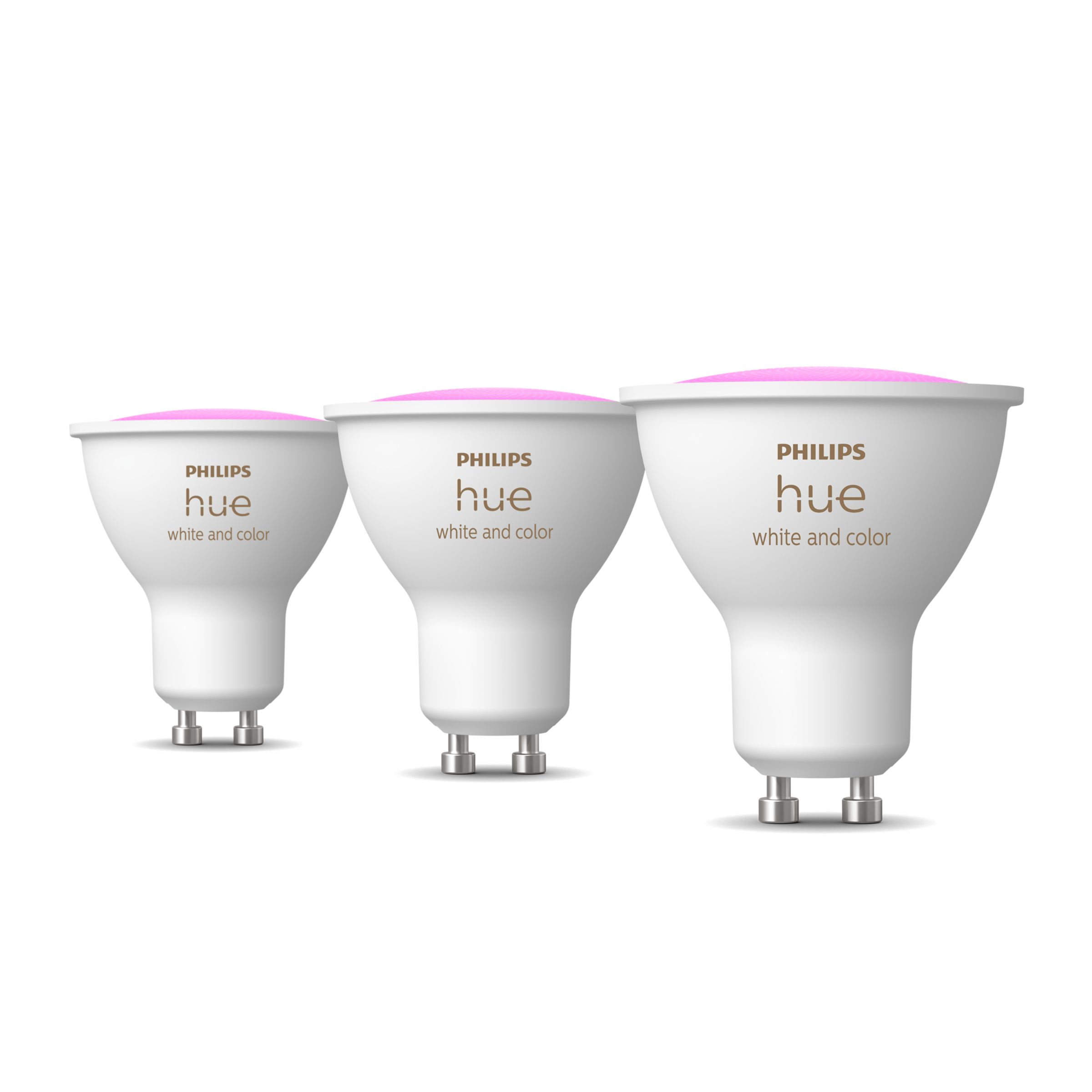 Hue White and color ambiance GU10 – smart spotlight – (3-pakning)