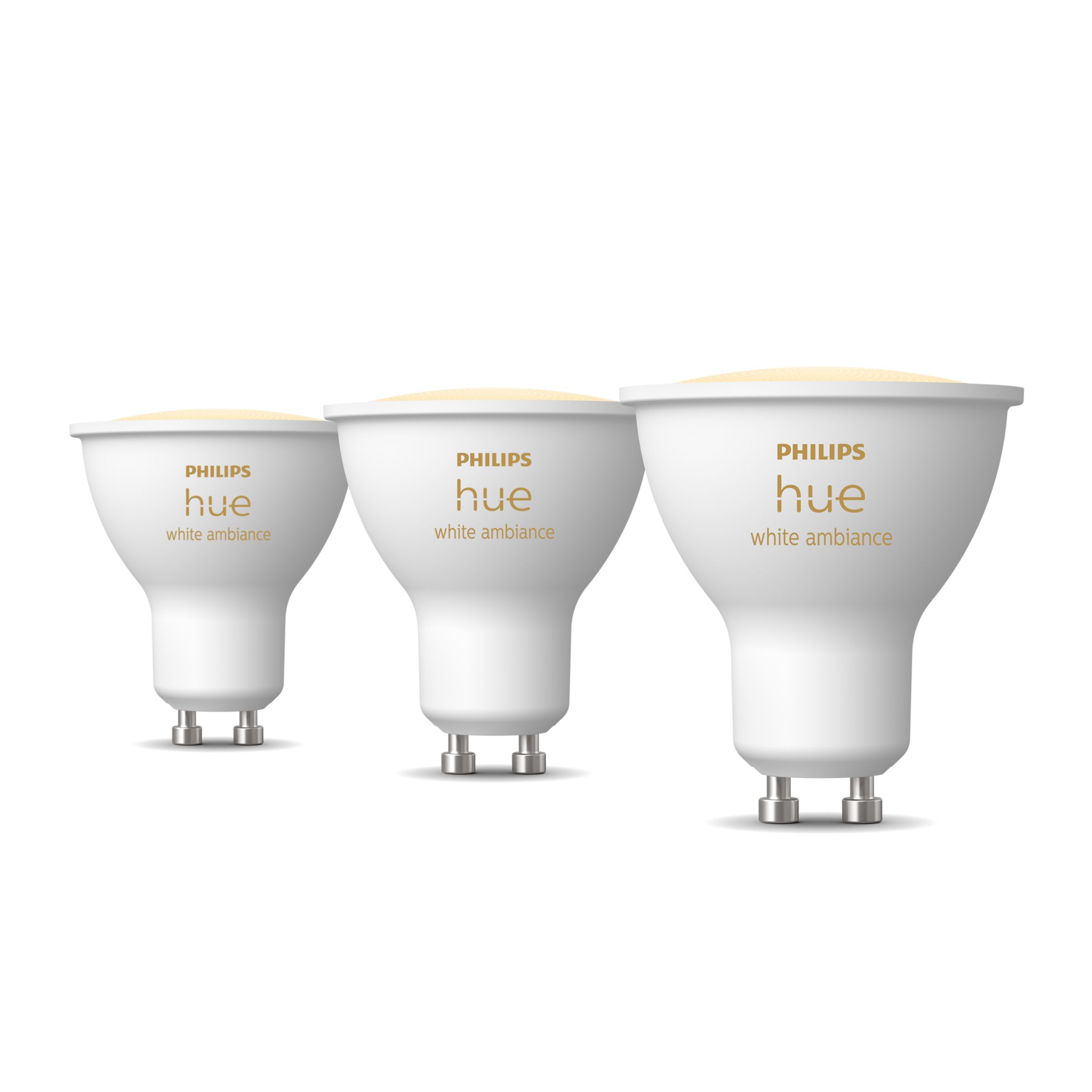 Hue White ambiance GU10 – smart spotlight – (3-pakning)