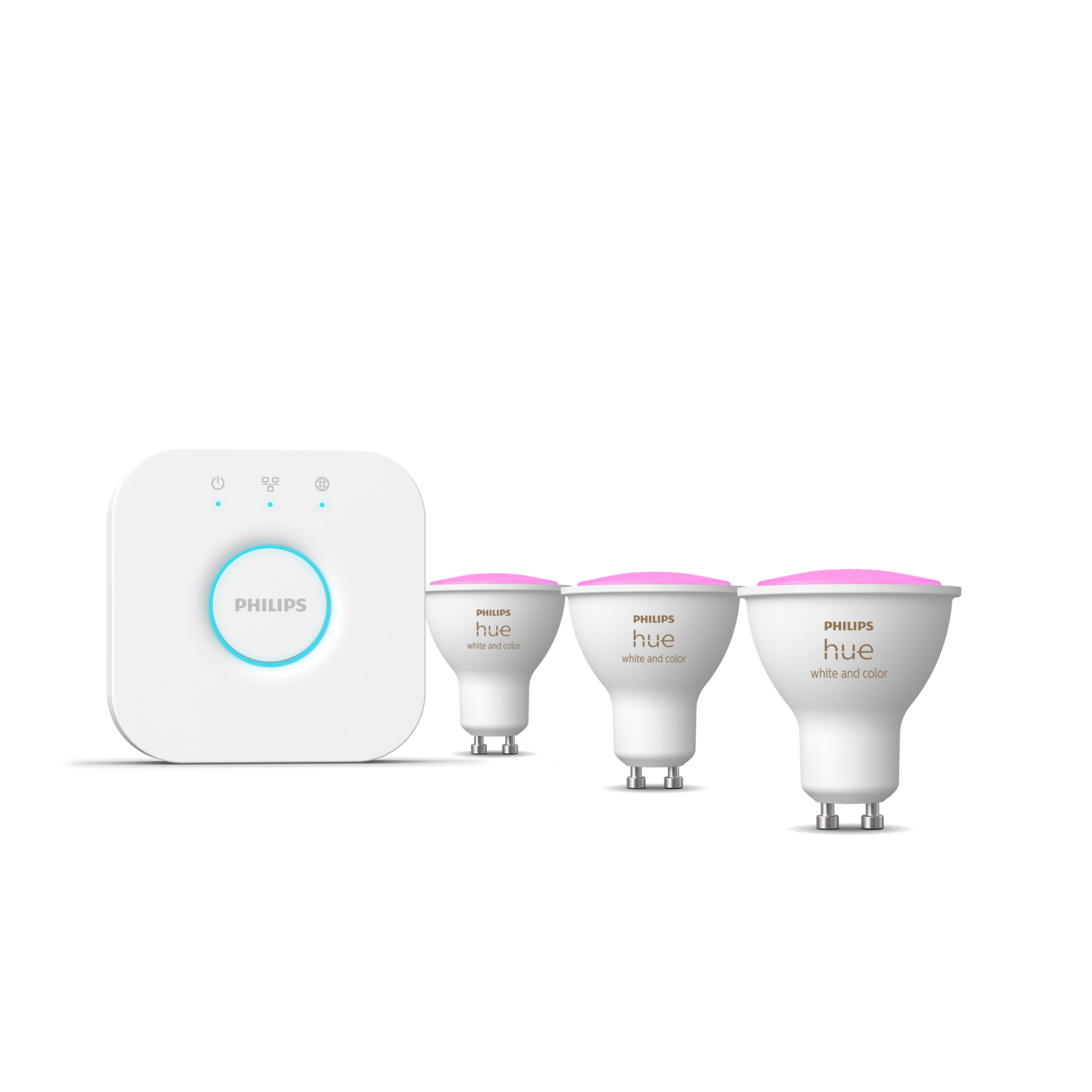 Philips Hue White & Color Ambiance Starter-Set: GU10 - Smarte Spots Dreierpack