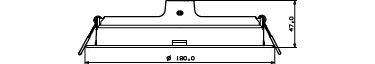 Dimension Drawing (without table) - 59469 MESON 175 20W 40K WH recessed