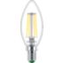 Ultraeffizient UltraEfficient-Filament-Kerzenlampe, B35 E14, transparent, 40 W