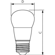 Spherical bulb CorePro luster ND 5.5-40W E14 827 P45 FR