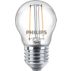 LED Filament-Kerzenlampe, transparent, 25W, P45, E27 x2