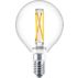 DEL Ampoule flamme transparente à filament G16.5 E12 x3, 40 W