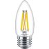 DEL Ampoule flamme transparente B11 E26 à filament x3, 60 W