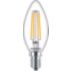 СВІТЛОДІОДНА Філаментна лампа-свічка з прозорого скла на 60 Вт, B35, цоколь E14