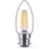 LED Filament Candle Clear 40W B35 B22 x3