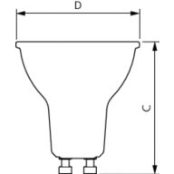 PHILIPS Lampadina Corero led Philips LEDGU109083060-GU10 6,7W 3000K