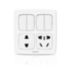 Switches & Sockets 2 Double Gang 1 Way Switch + 2 Sockets