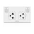 Switches & Sockets 2P+E Socket & 1 Gang 1 Way Switch with Grid