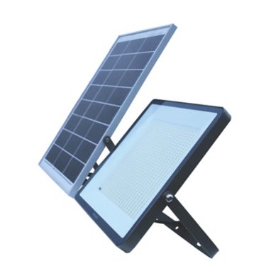 Reflector Led 500w C/ Panel Solar-control Luz Blanca Exterior