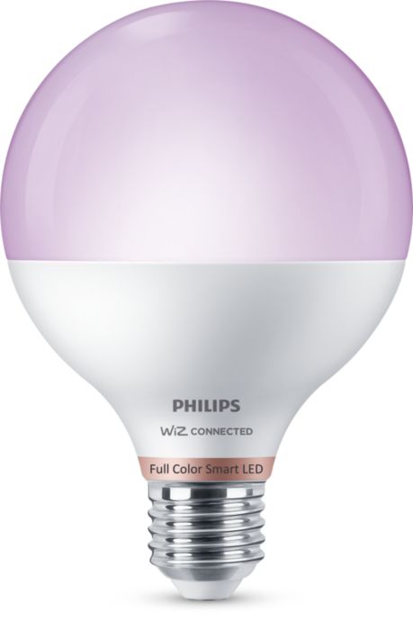 Lampadina LED RGB E27 globo G95 luce colorata e bianca dimmerabile WiZ