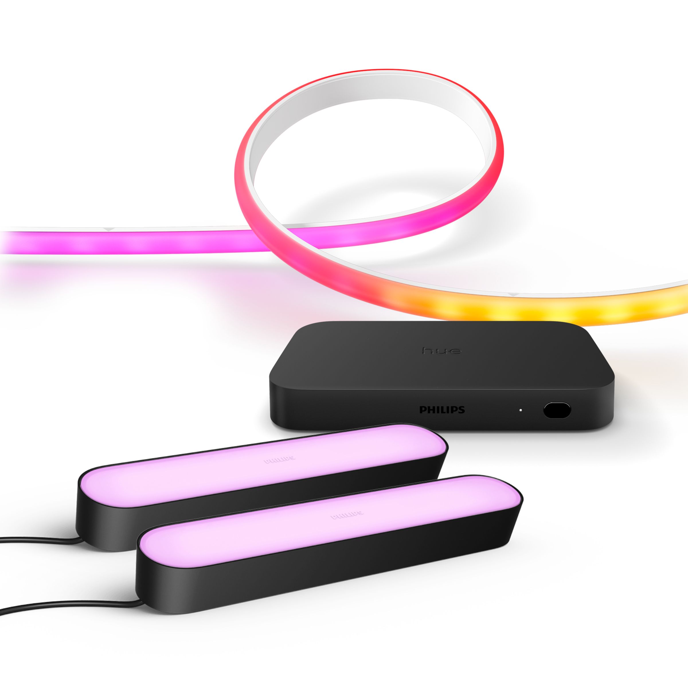 Philips Paket: Hue sync box + 2 Play ljusskena + ambiance gradient lightstrip