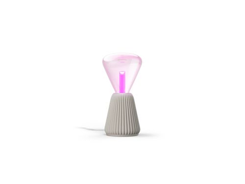 Pack Hue Bombilla Lightguide Triangular + Base Lámpara, impreso 3D, en color arena