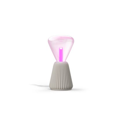 Lightguide triangulær + Cone bordlampe (sandfarvet)