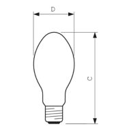 Lampada SON E27 Philips PIA Plus 70W, Dimmerabile 2000K 5900 Lumen HID